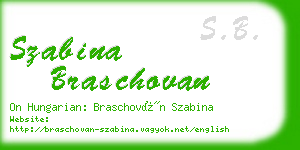 szabina braschovan business card